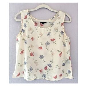 VTG Y2K Thomo Floral Tank Top Fairycore Whimsy Romantic Size Large